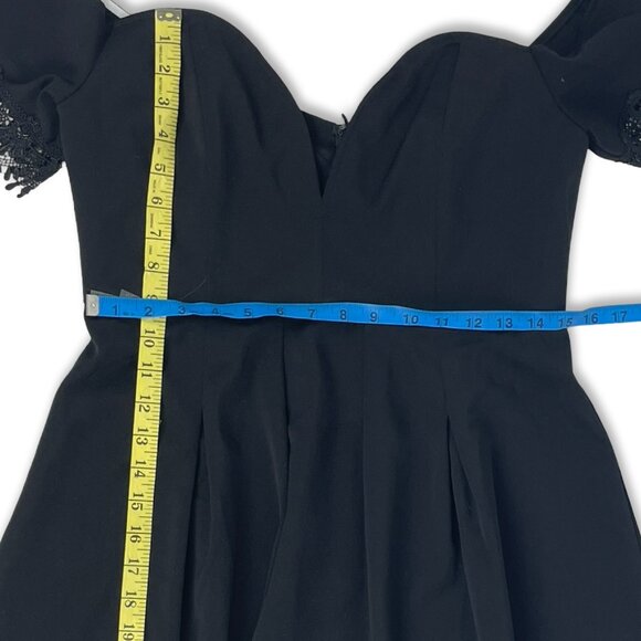 Lovers + Friends Black Lace Off-Shoulder Mini Dress NWT (Size L) - Picture 10 of 10